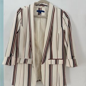 Apt. 9 Striped Cream Blazer